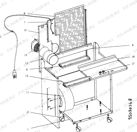 Взрыв-схема кондиционера Electrolux PPM8T - Схема узла Section 3